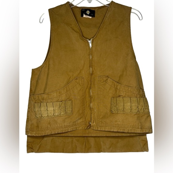 Vintage Sears Roebuck and Co. Field Tested Canvas Zip Hunting Vest Large (40) - Picture 1 of 8